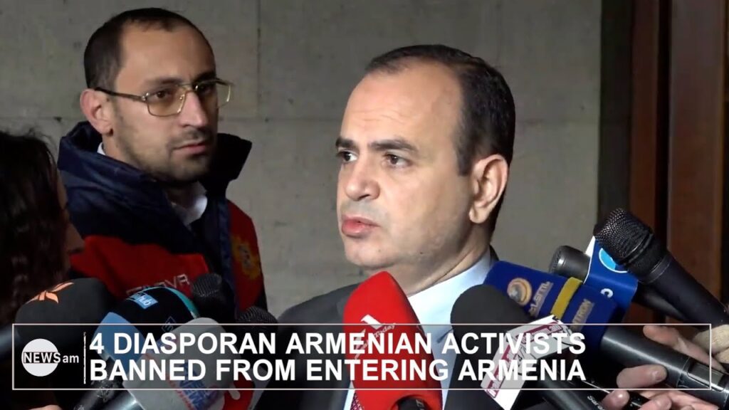 ARMENIAN NEWS: 4 Armenian diaspora activists banned from entering Armenia ARMENIAN NEWS: 4 Armenian diaspora activists banned from entering Armenia